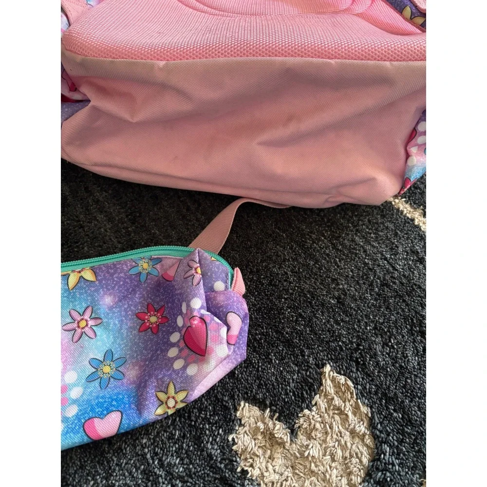 Kitty in pink backpack set with 3D ears